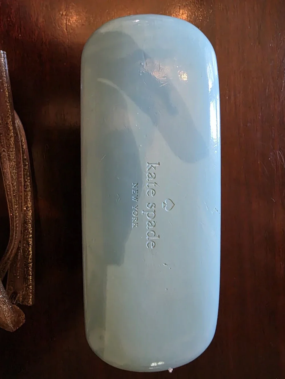 Kate Spade Gold Glitter Cat Eye Sunglasses With Case